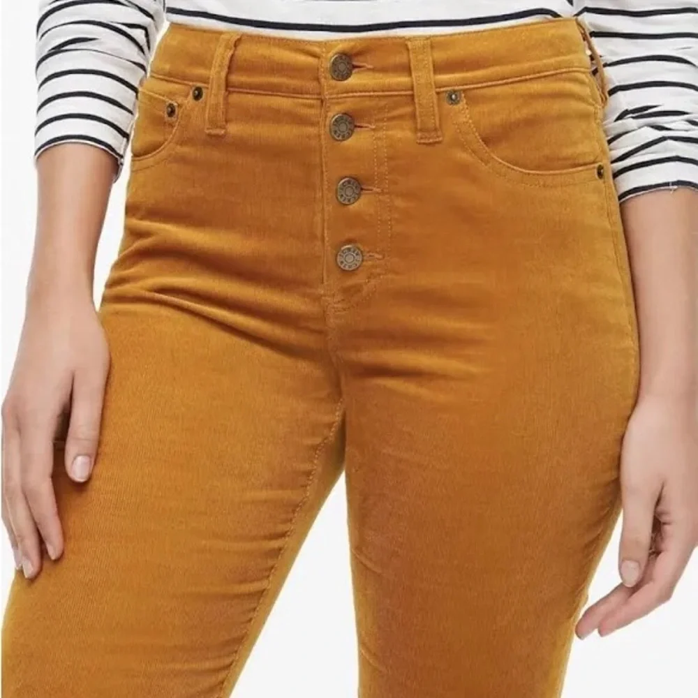 J Crew High Rise Button Fly Skinny Corduroy Pants